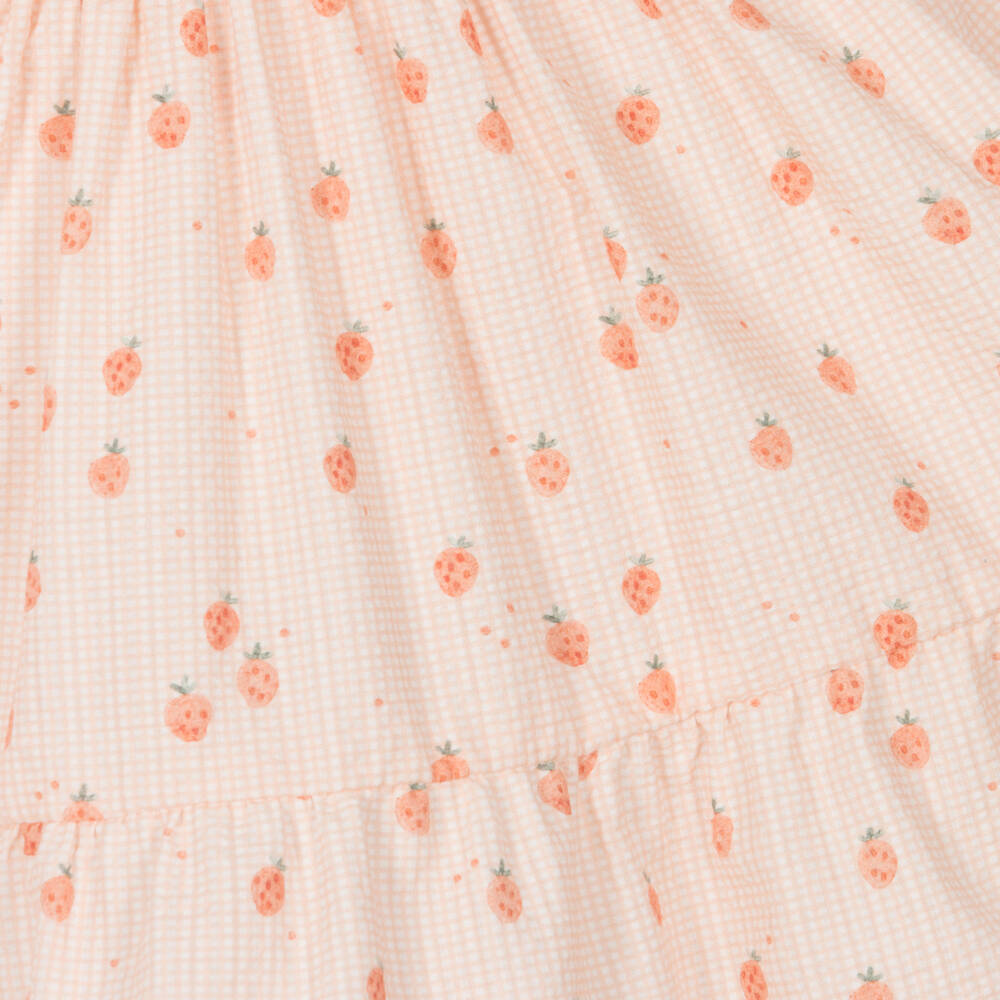Laranjinha-Girls Citrus Cotton Dress with Berries | Childrensalon Outlet