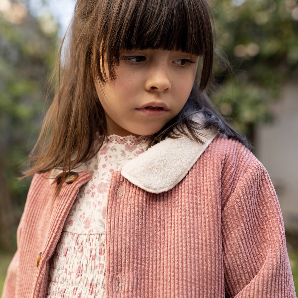 Laranjinha-Girls Dusky Pink Cord Jacket | Childrensalon Outlet