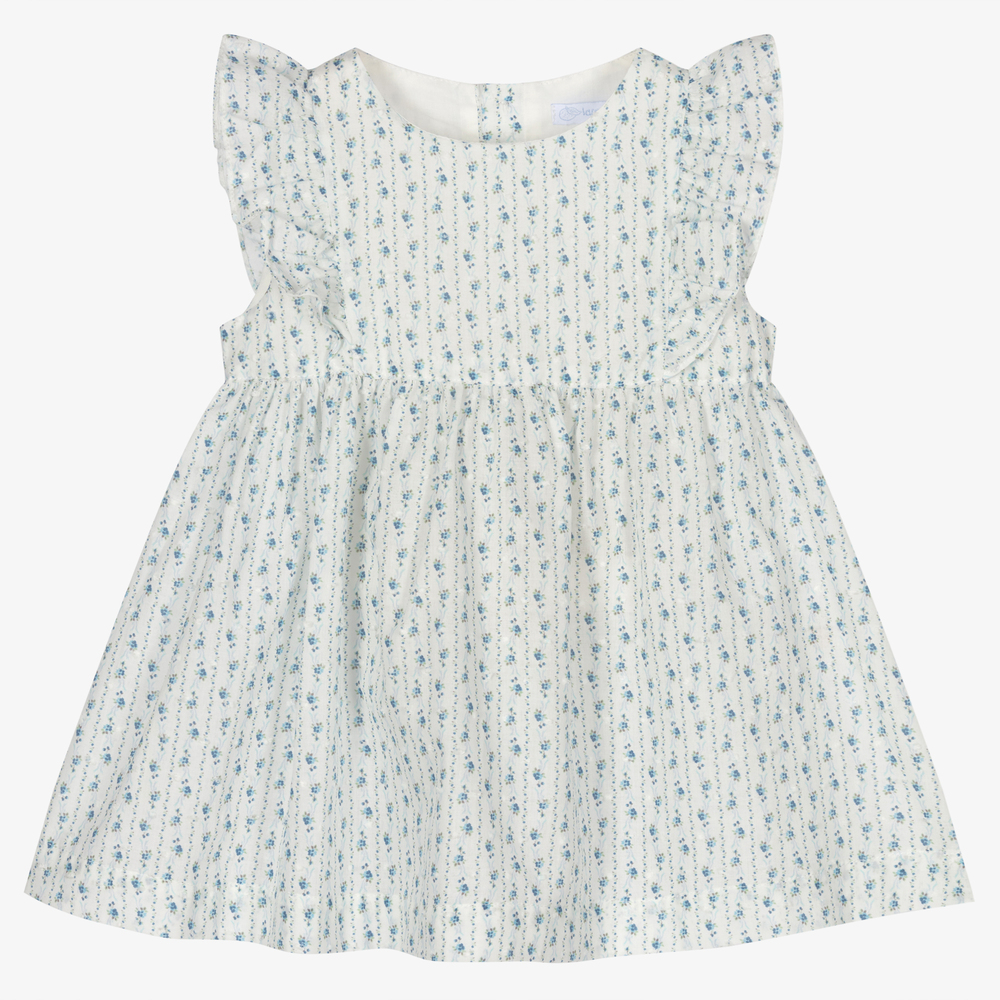 Laranjinha - Baumwollkleid mit Blumen-Print (M) | Childrensalon