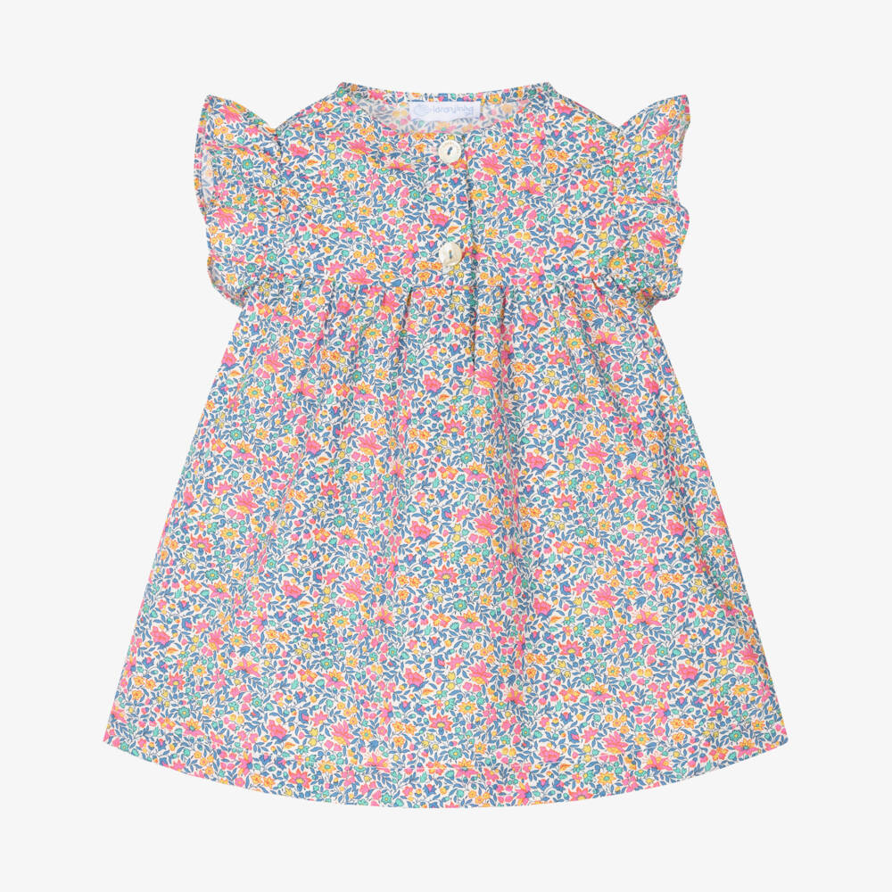 Laranjinha-Платье из поплина с цветочным принтом для девочек | Childrensalon Outlet