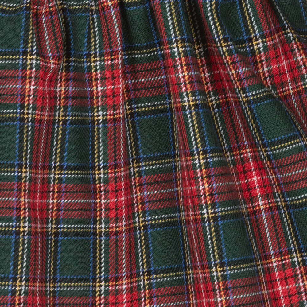 Laranjinha-فستان تارتان قطن لون أخضر وأحمر | Childrensalon Outlet