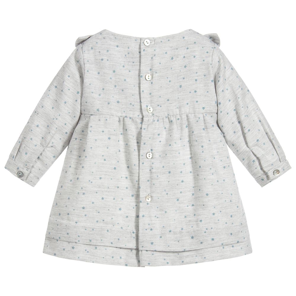 Laranjinha-Girls Grey Star Print Dress | Childrensalon Outlet
