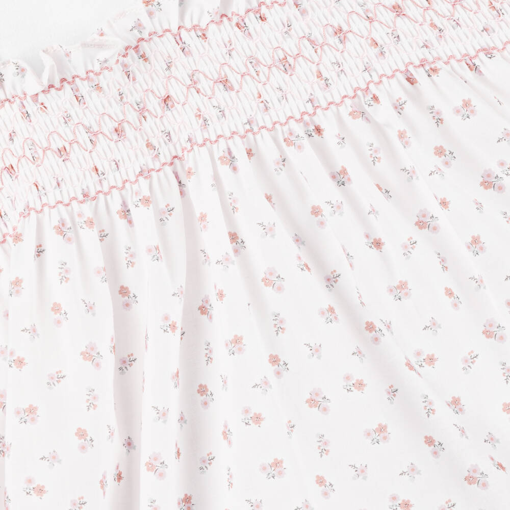 Laranjinha-Girls Ivory and Pink Floral Dress | Childrensalon Outlet