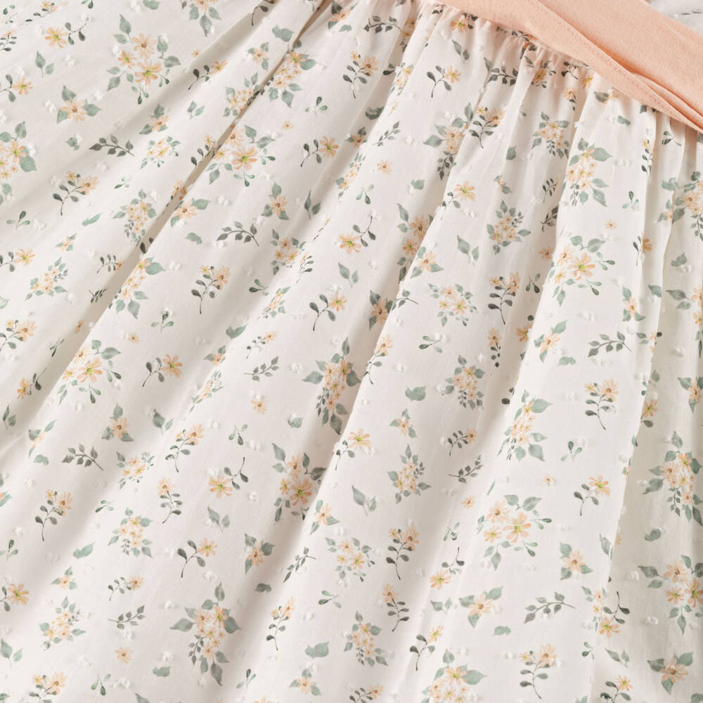 Laranjinha-Girls Ivory Blossom Cotton Dress | Childrensalon Outlet