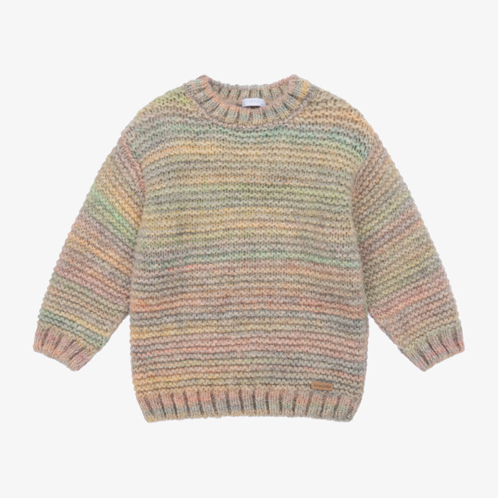 Laranjinha-Girls Light Green Knit Jumper | Childrensalon Outlet