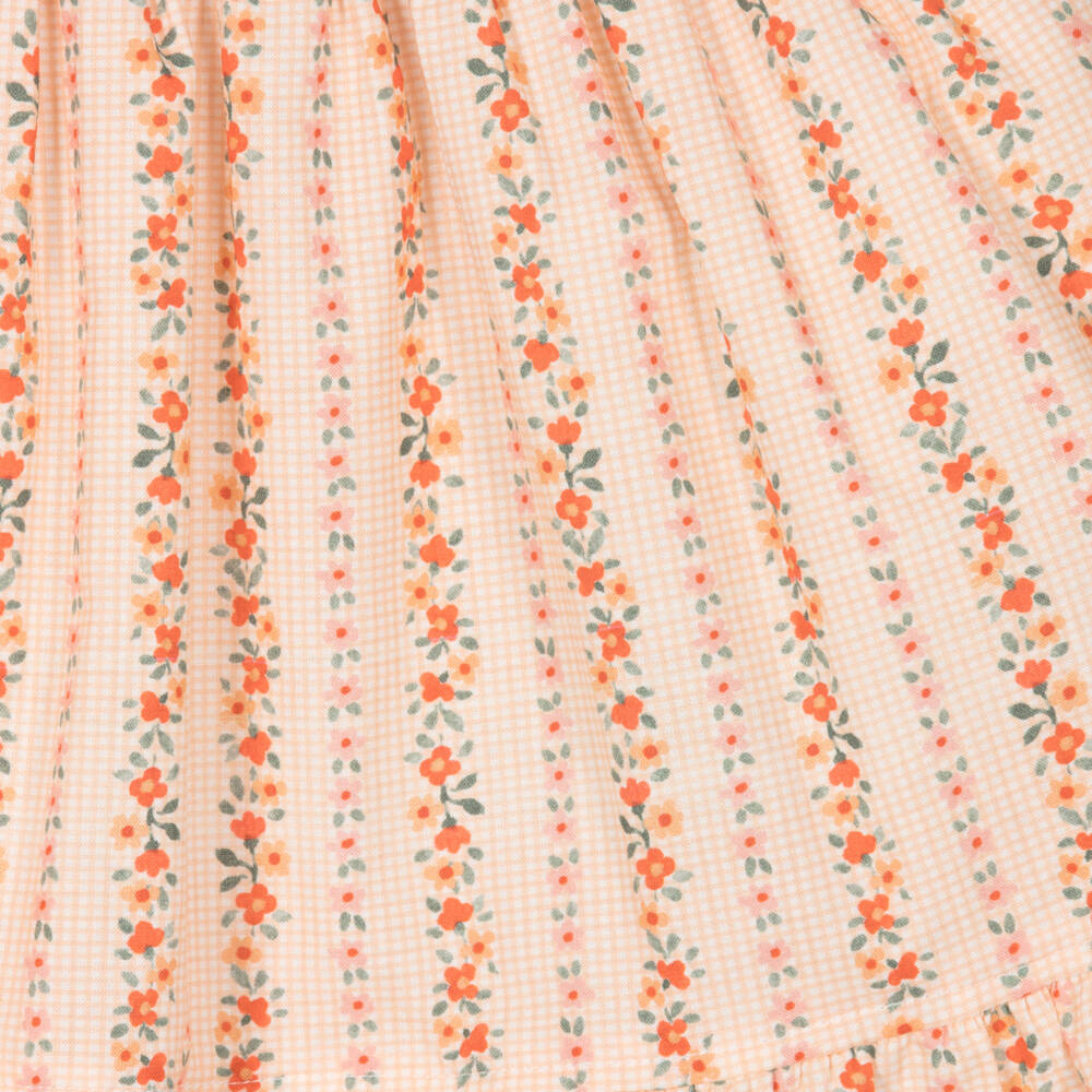 Laranjinha-Girls Lovely Tangerine Gingham Dress | Childrensalon Outlet