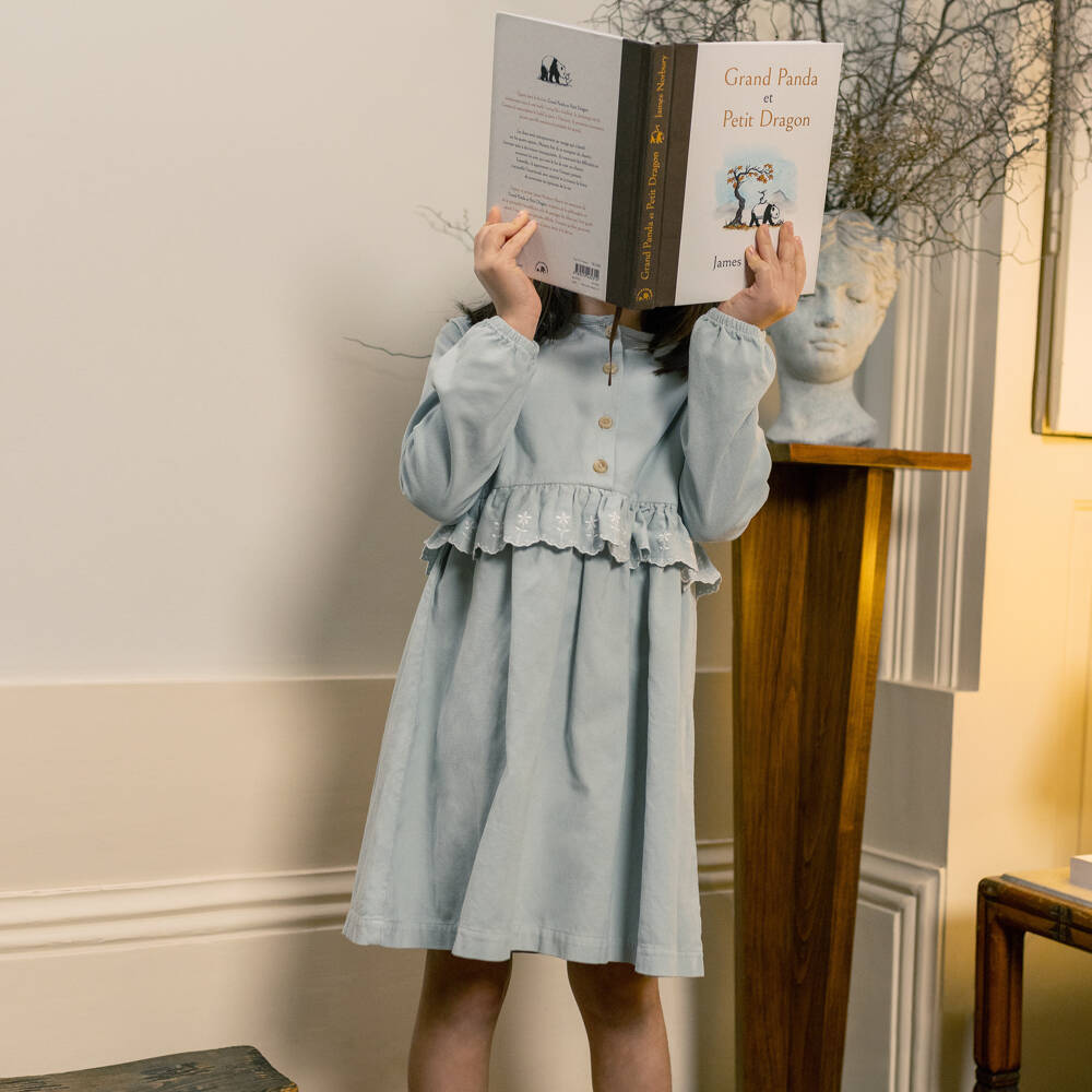 Laranjinha-Girls Mint Needlecord Dress | Childrensalon Outlet