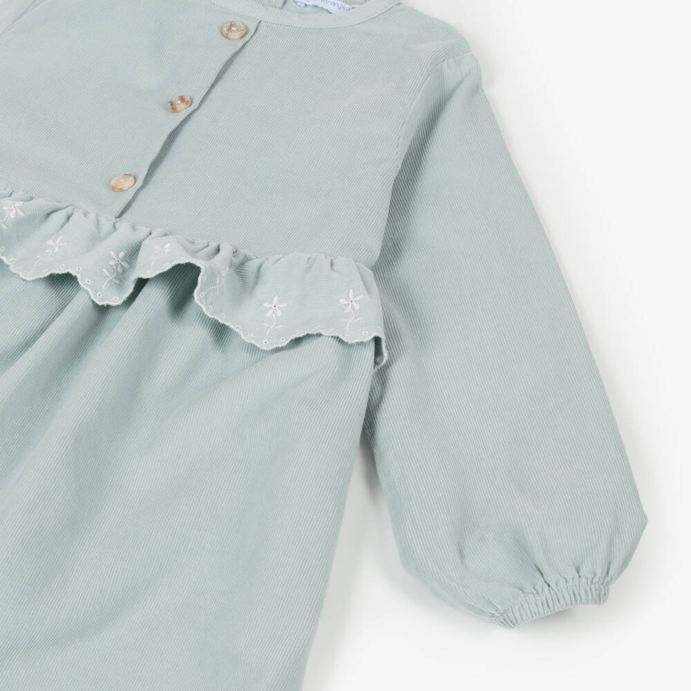 Laranjinha-Girls Mint Needlecord Dress | Childrensalon Outlet
