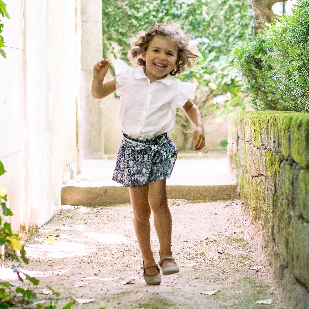 Short fille sales bleu marine