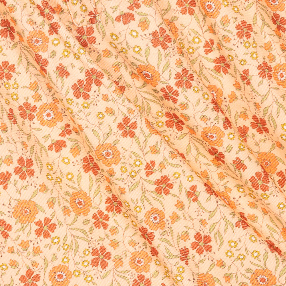 Laranjinha-فستان قطن عضوي لون برتقالي مرجاني | Childrensalon Outlet