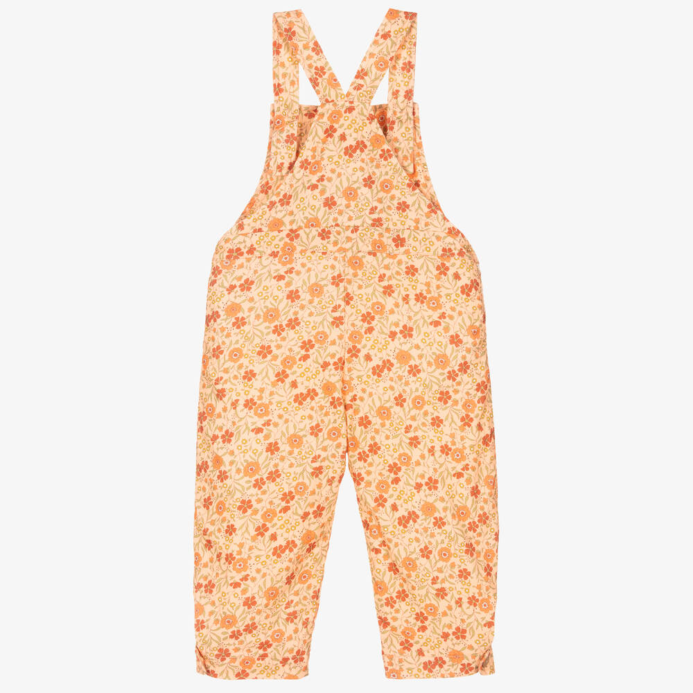 Laranjinha-Оранжевый хлопковый полукомбинезон для девочек | Childrensalon Outlet