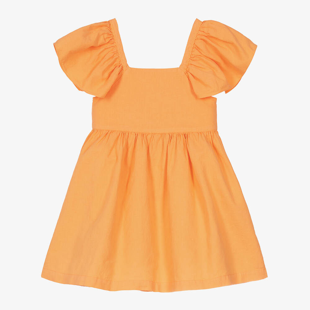 Laranjinha - Oranges Leinen- und Baumwollkleid | Childrensalon