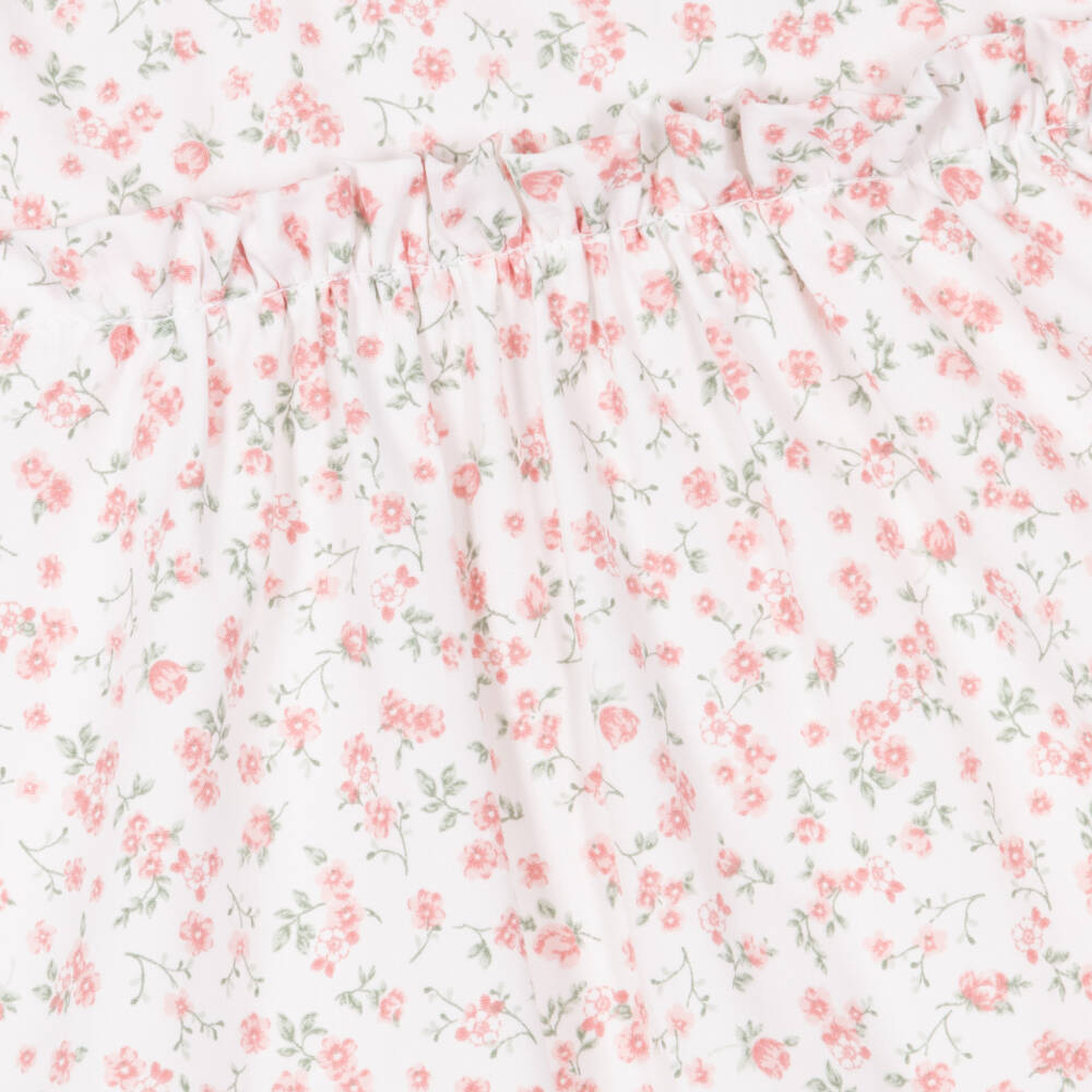 Laranjinha-Girls Pink Blossom Cotton Frock | Childrensalon Outlet