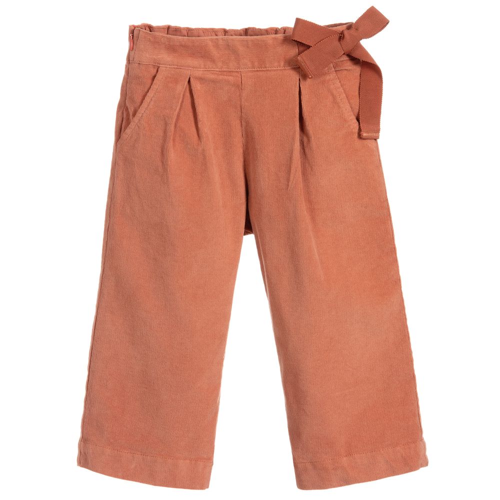 Chic by Laranjinha - Pantalon rose en velours | Childrensalon