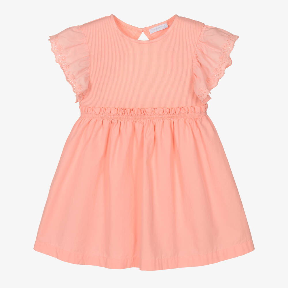 Laranjinha - Robe en coton rose fille | Childrensalon