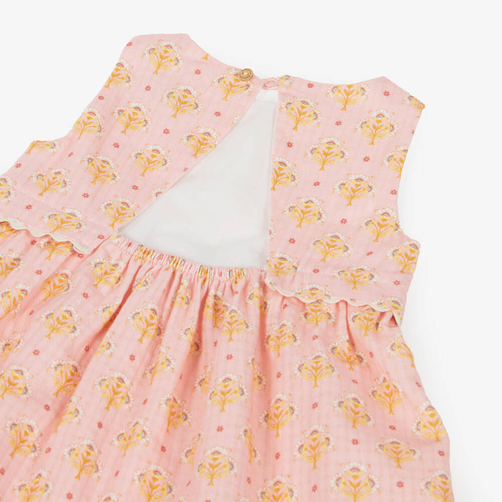 Laranjinha-Розовое платье с цветочным узором для девочек | Childrensalon Outlet