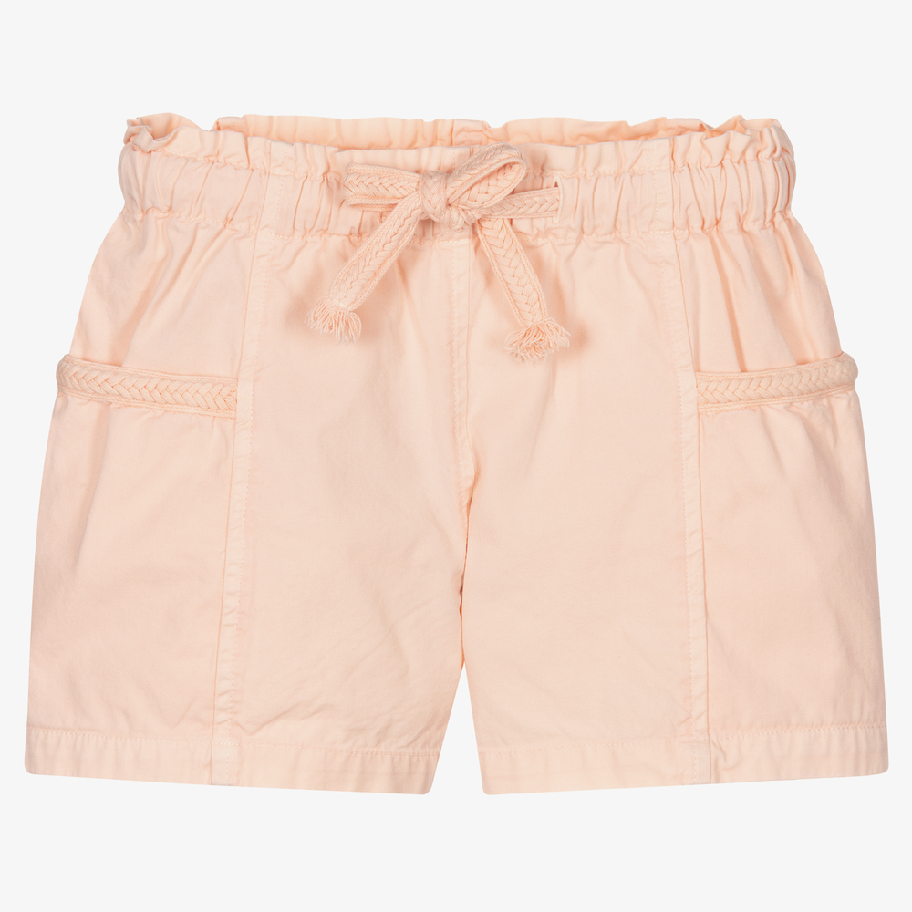 Laranjinha-Girls Pink Cotton Shorts | Childrensalon Outlet