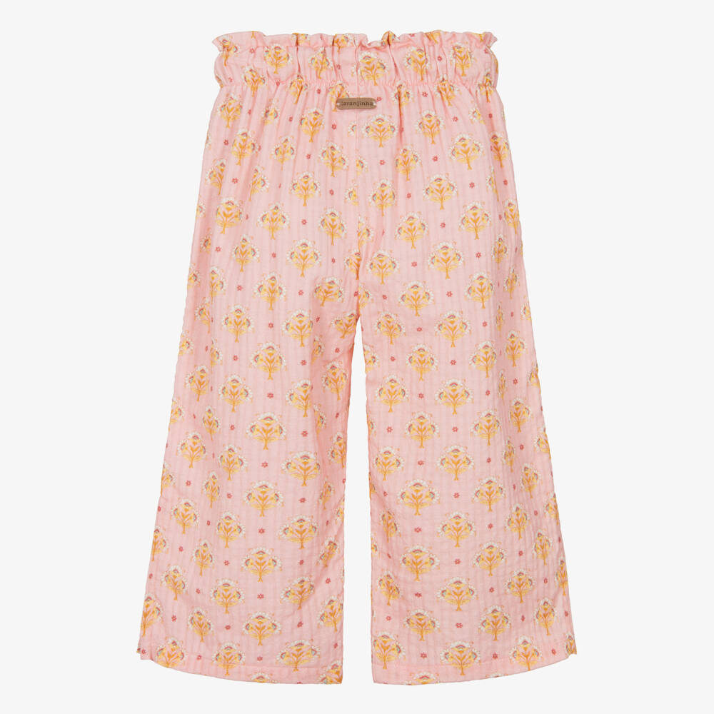 Laranjinha-Розовые цветочные брюки для девочек | Childrensalon Outlet