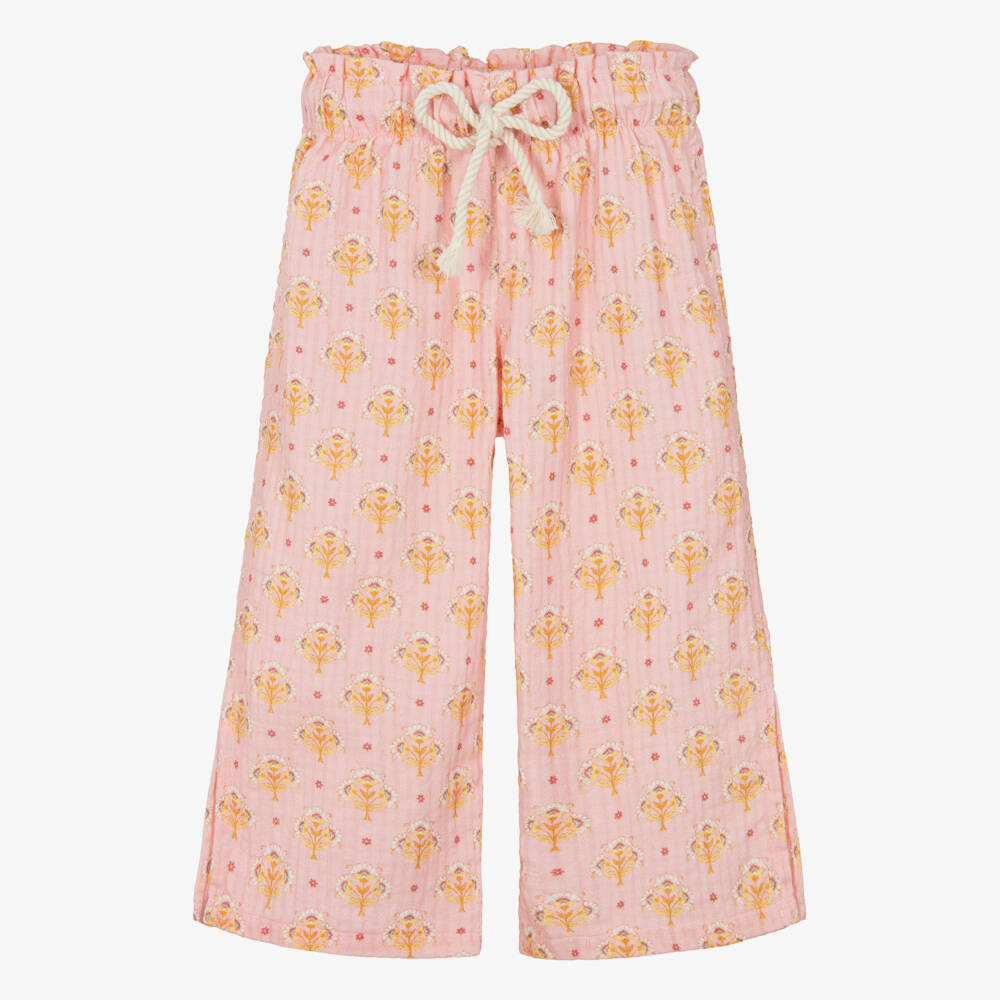 Laranjinha-Розовые цветочные брюки для девочек | Childrensalon Outlet