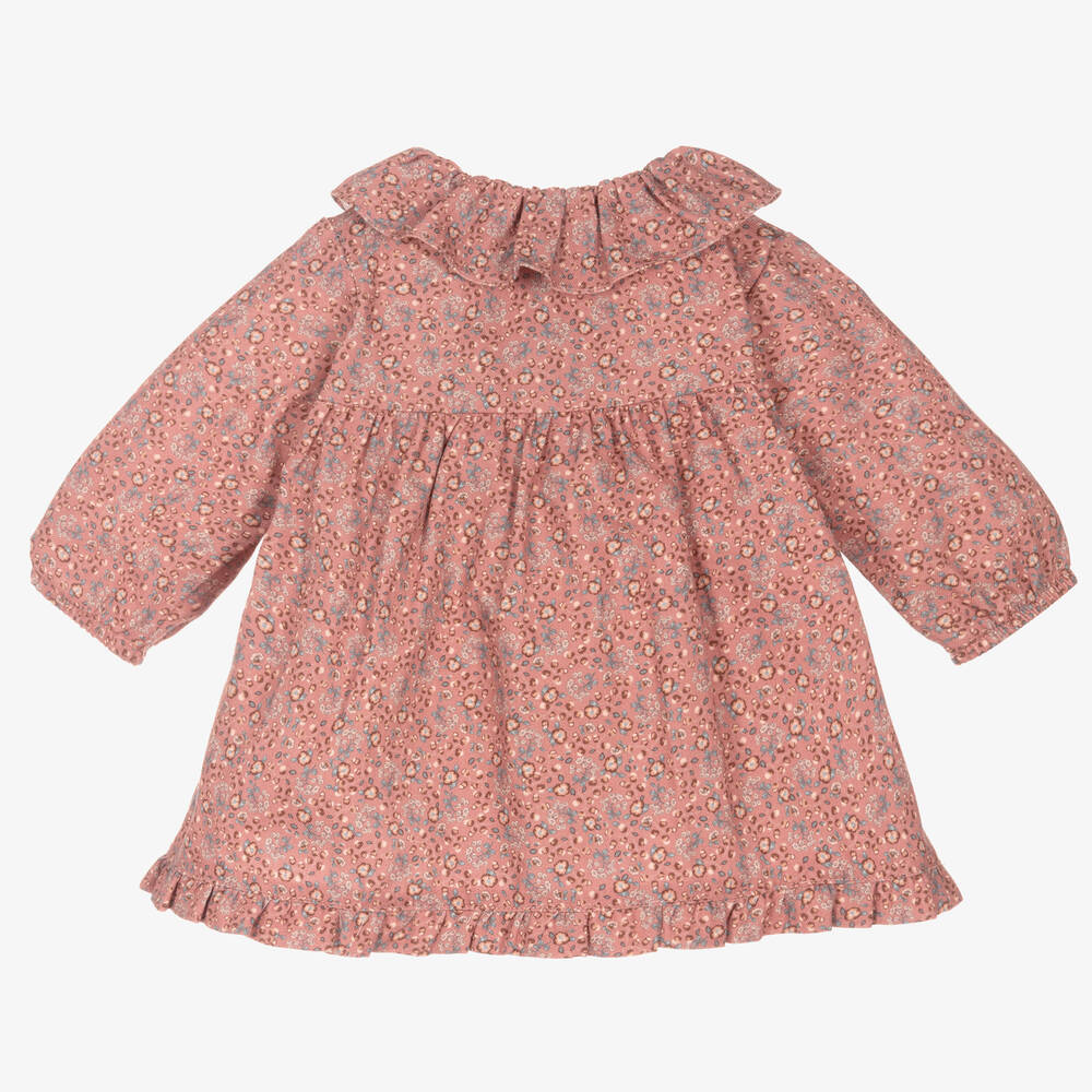 Laranjinha-Girls Pink Floral Cotton Dress | Childrensalon Outlet