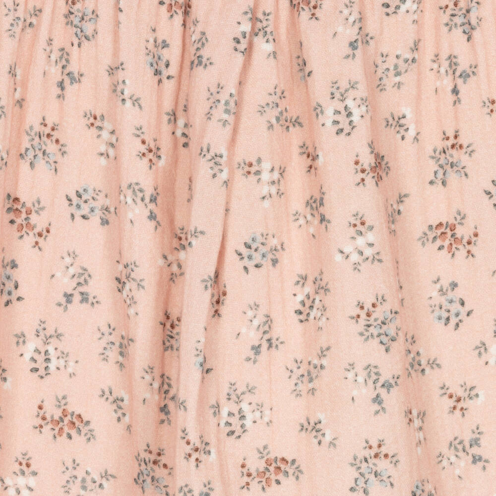 Laranjinha-Girls Pink Floral Cotton Dress | Childrensalon Outlet