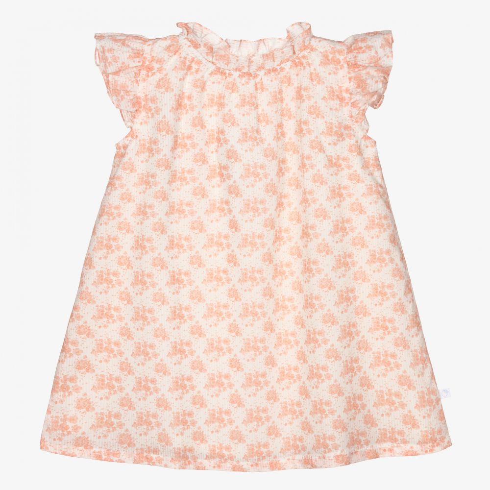 Laranjinha - Girls Pink Floral Dress | Childrensalon