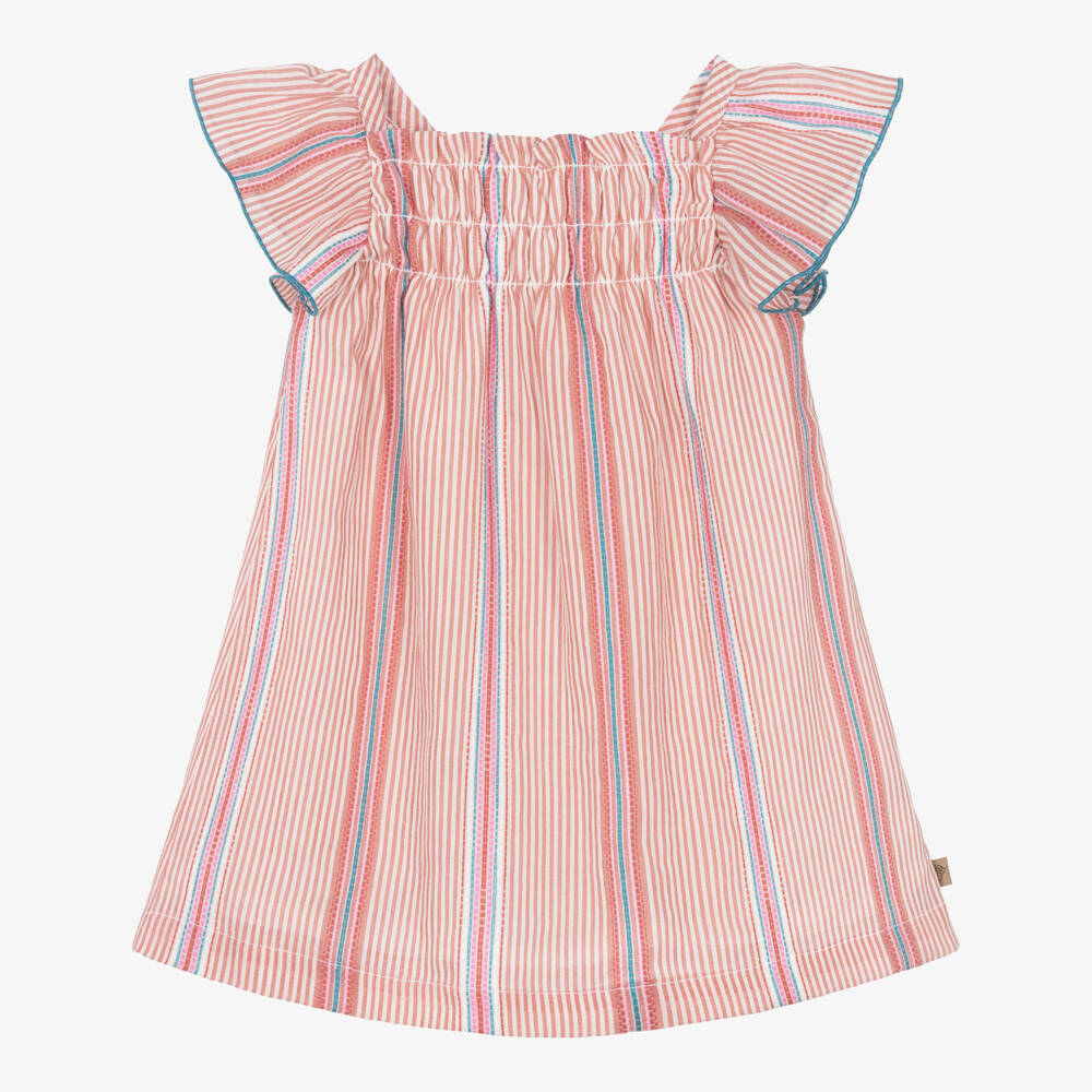 Laranjinha-Платье в розовую полоску для девочек | Childrensalon Outlet