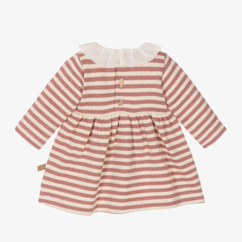 Laranjinha-Girls Pink Striped Knit Dress | Childrensalon Outlet