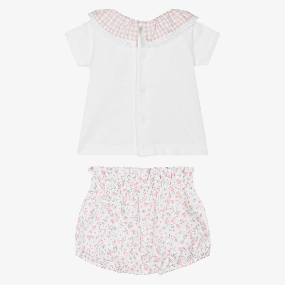 Laranjinha-Girls Pink & White Floral Set | Childrensalon Outlet
