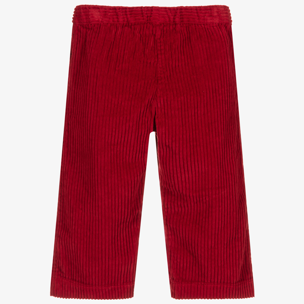 Laranjinha Pantalon rouge en velours cotele Fille