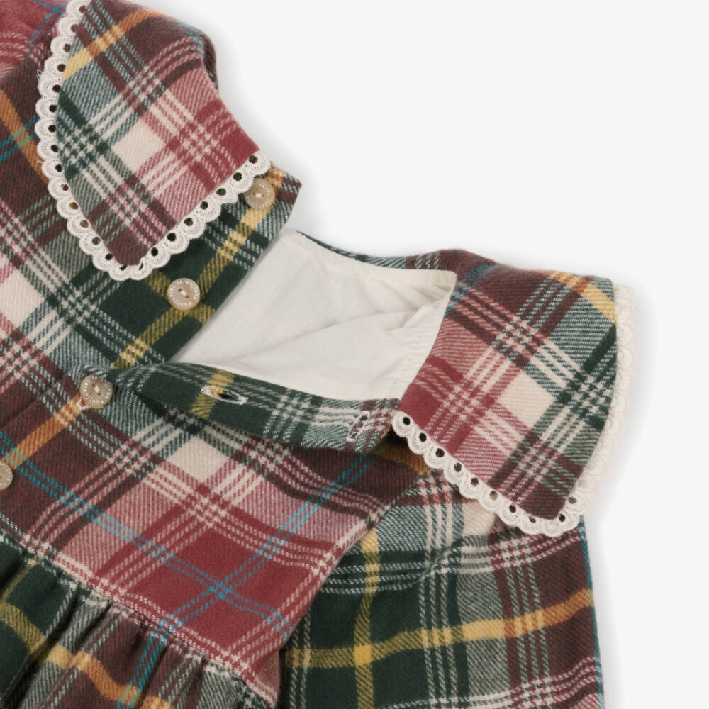 Laranjinha-Платье из мягкого хлопка в клетку для девочек | Childrensalon Outlet