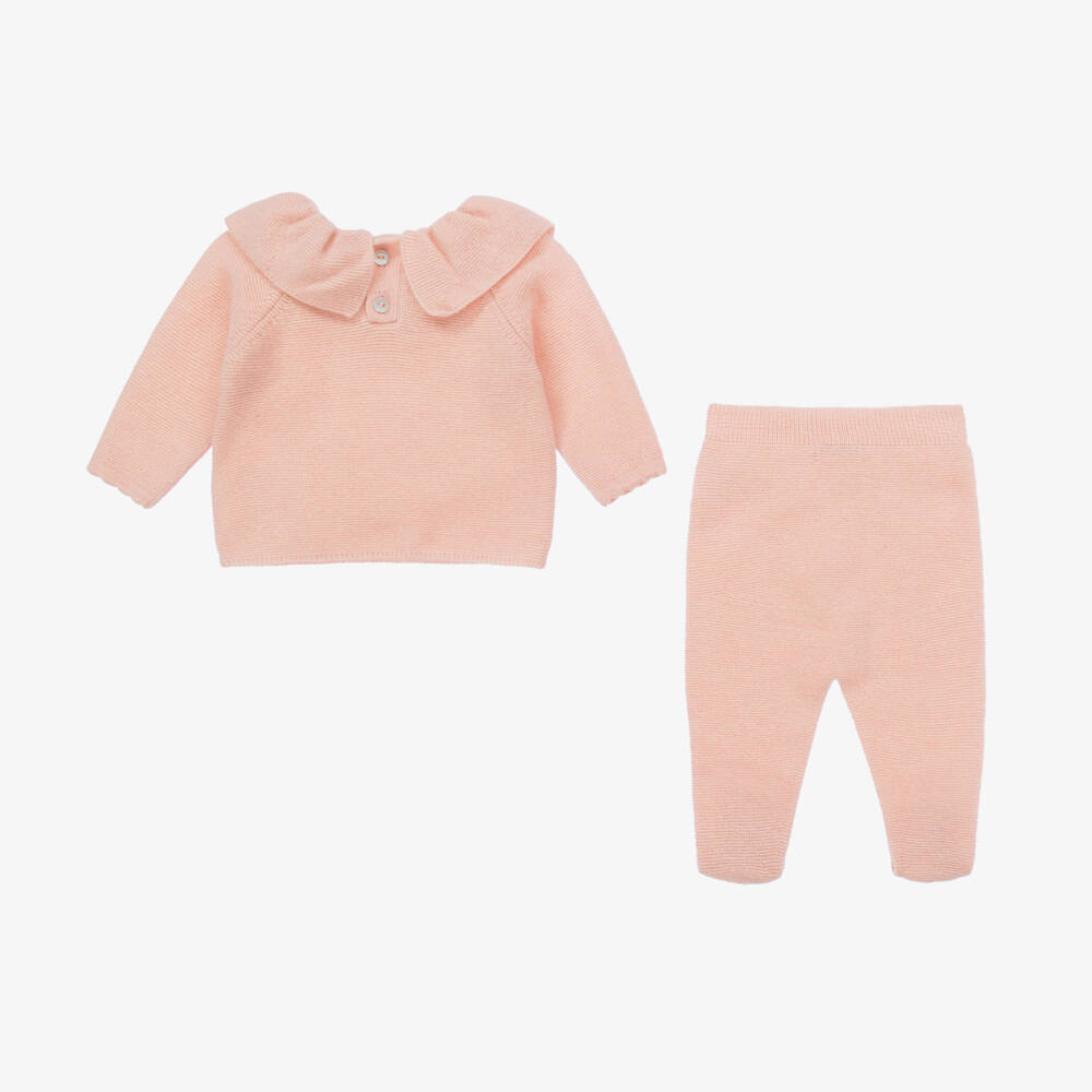 Laranjinha-Girls Rose Pink Cashmere Set | Childrensalon Outlet