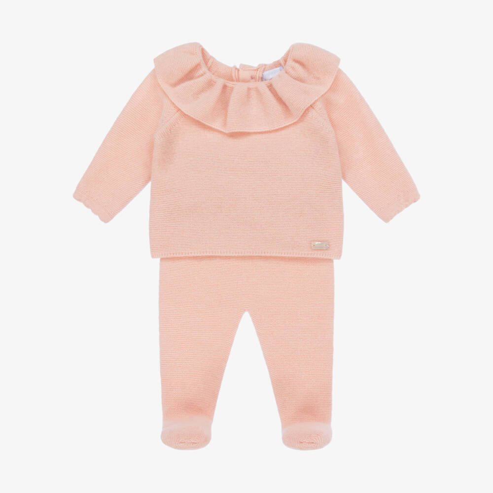 Laranjinha-Girls Rose Pink Cashmere Set | Childrensalon Outlet