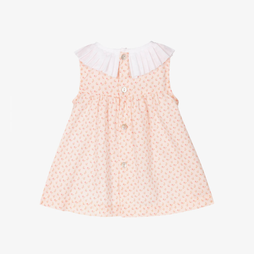 Laranjinha-Girls Soft Pink Floral Frock | Childrensalon Outlet