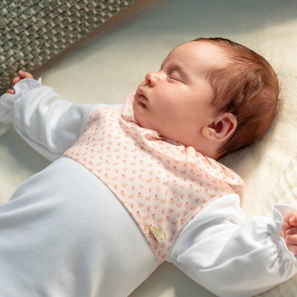 Laranjinha-Girls Soft Pink & White Jumpsuit | Childrensalon Outlet