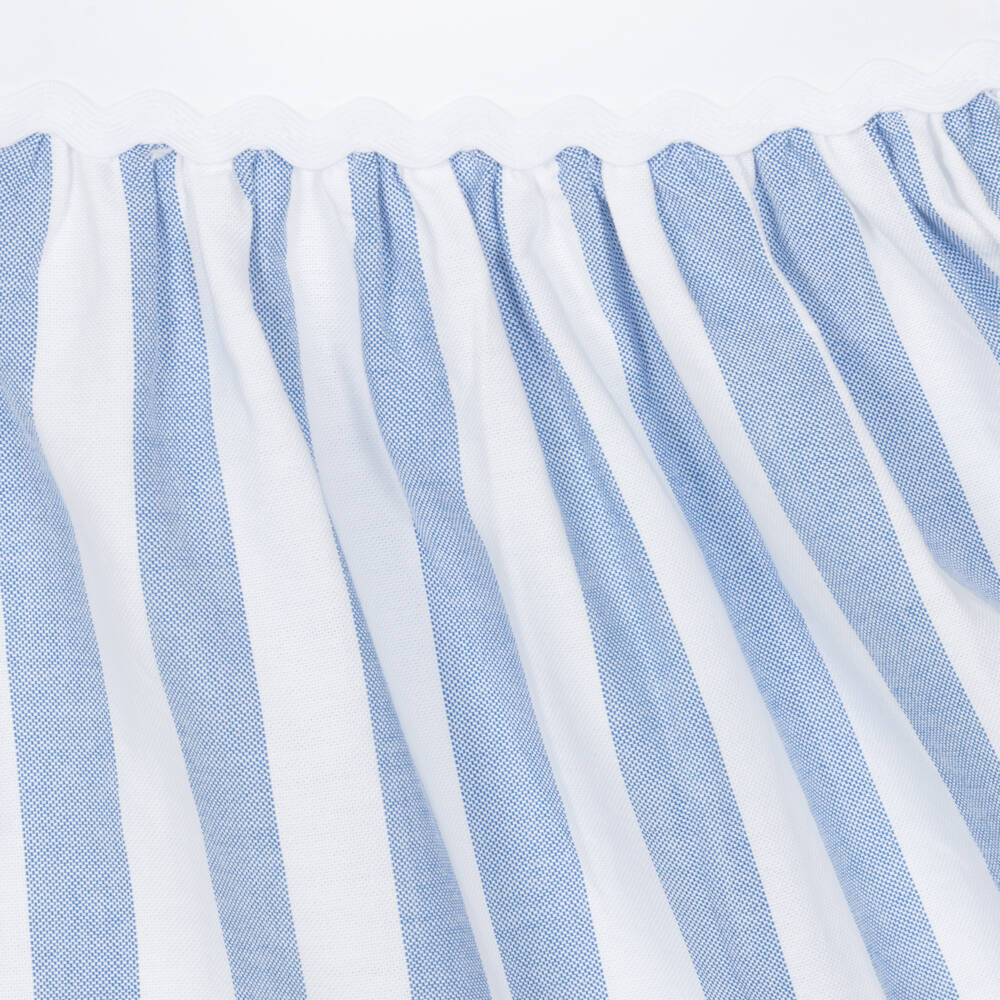 Laranjinha-Girls Striped Blue & White Dress | Childrensalon Outlet