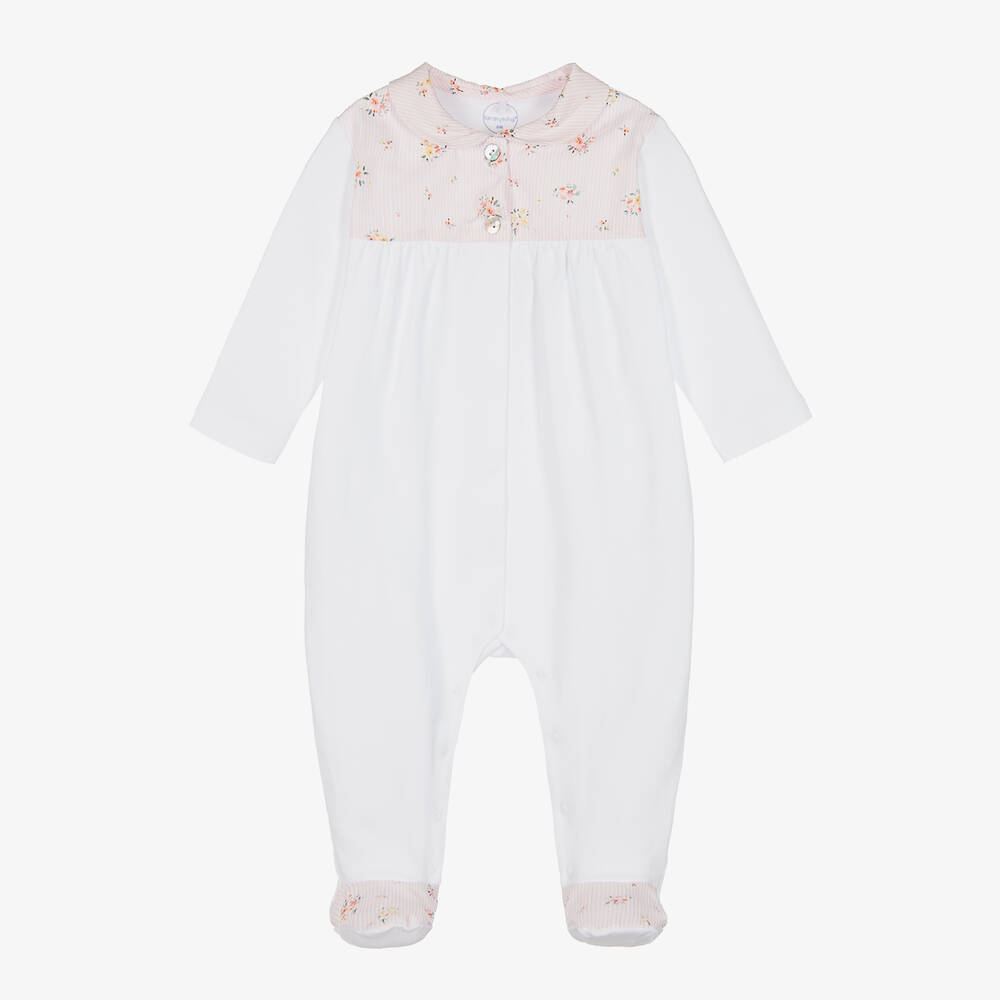 Laranjinha - Dors-bien blanc en coton fille | Childrensalon