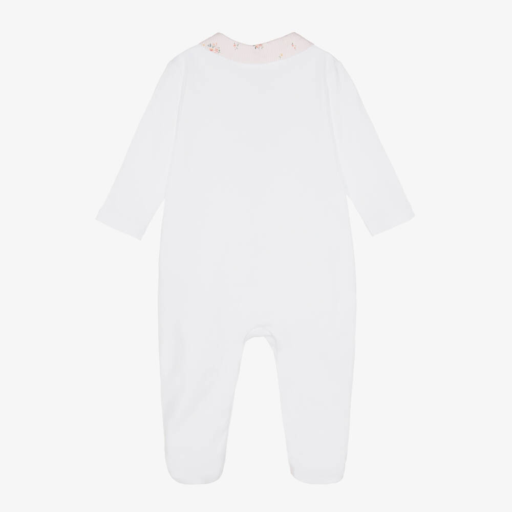Laranjinha-Girls White Cotton Babygrow | Childrensalon Outlet