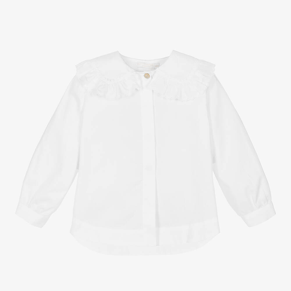 Chic by Laranjinha - Белая хлопковая блузка для девочек | Childrensalon
