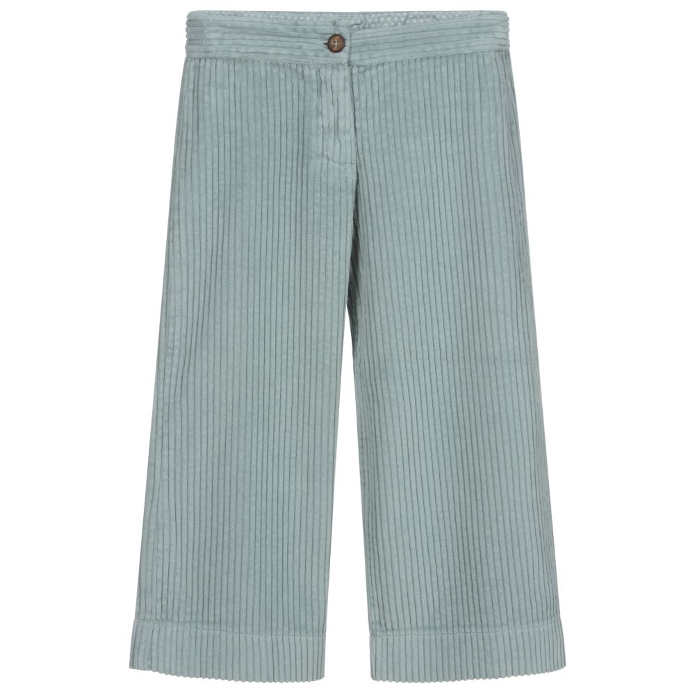 Laranjinha - Green Cotton Corduroy Trousers | Childrensalon