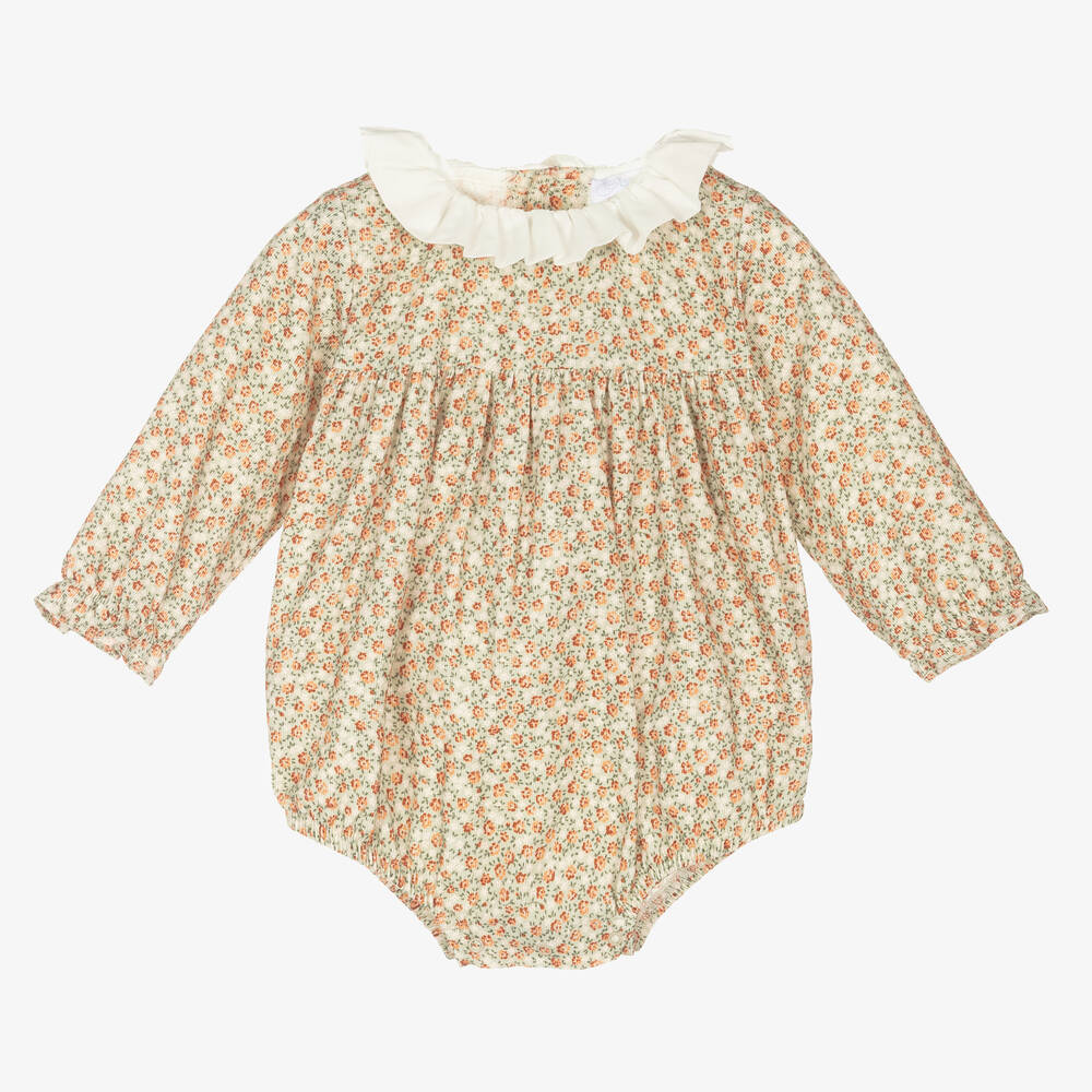 Laranjinha - Green & Orange Baby Shortie | Childrensalon