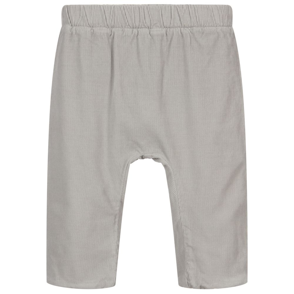 Laranjinha - Pantalon gris en velours côtelé Bébé | Childrensalon