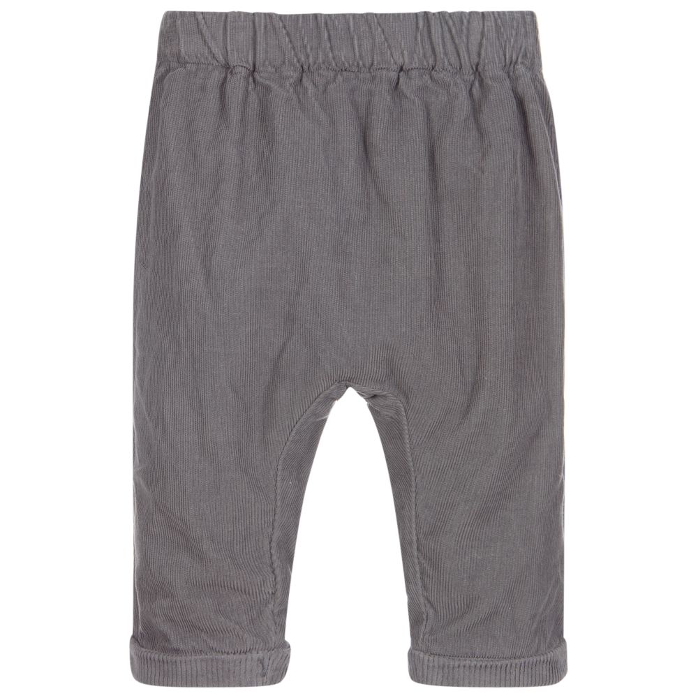 Laranjinha - Grey Corduroy Baby Trousers | Childrensalon