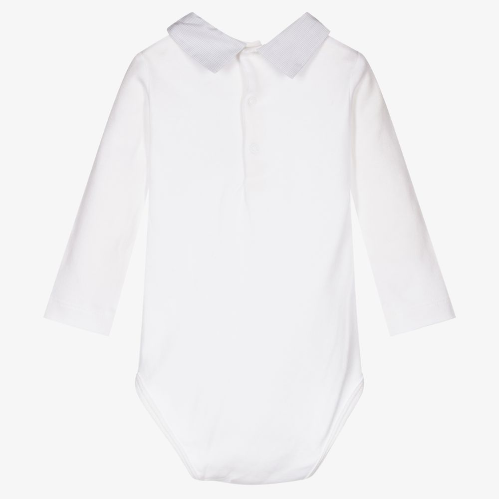 Laranjinha-Grey Cotton Dungaree Set | Childrensalon Outlet