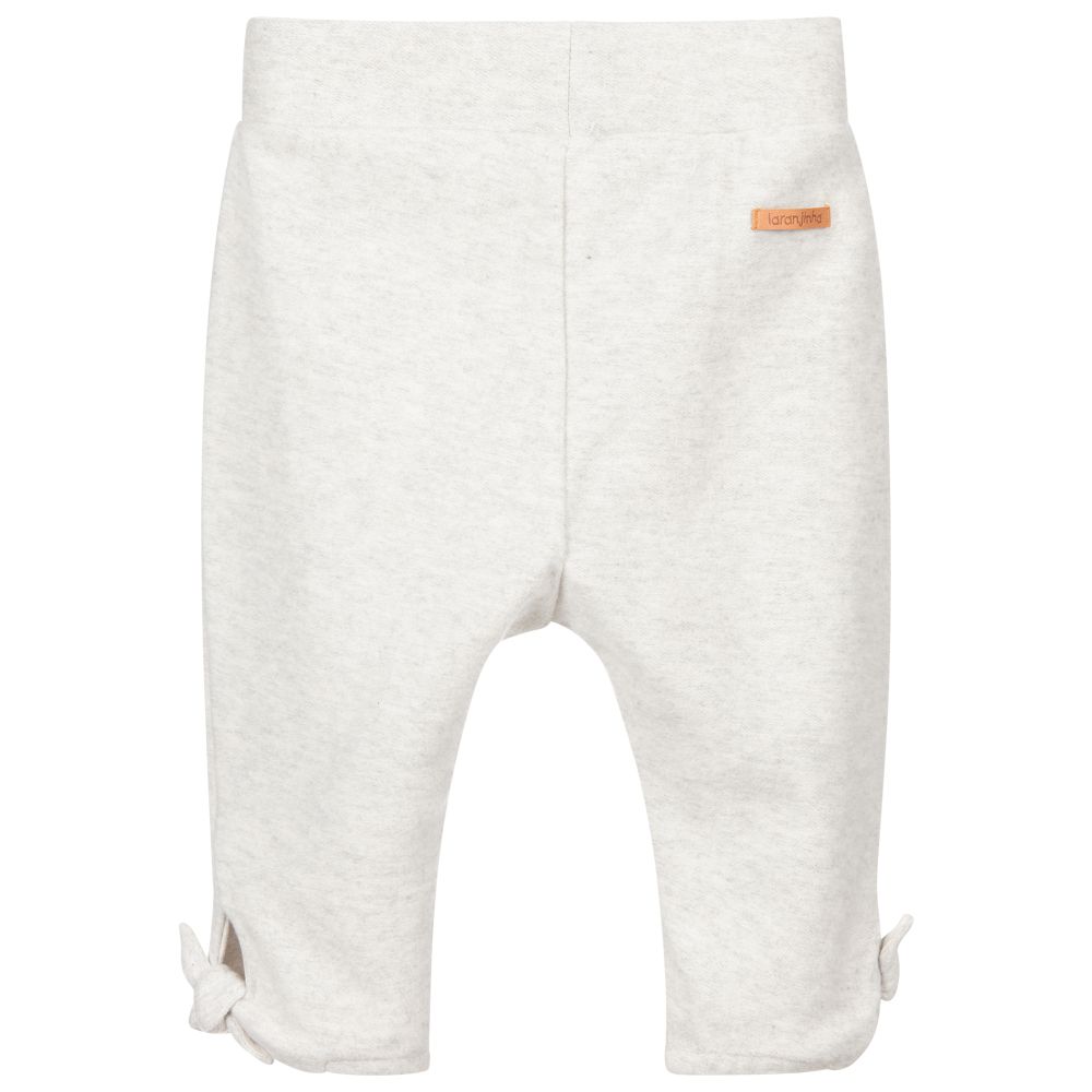 Laranjinha-Grey Cotton Trousers  | Childrensalon Outlet
