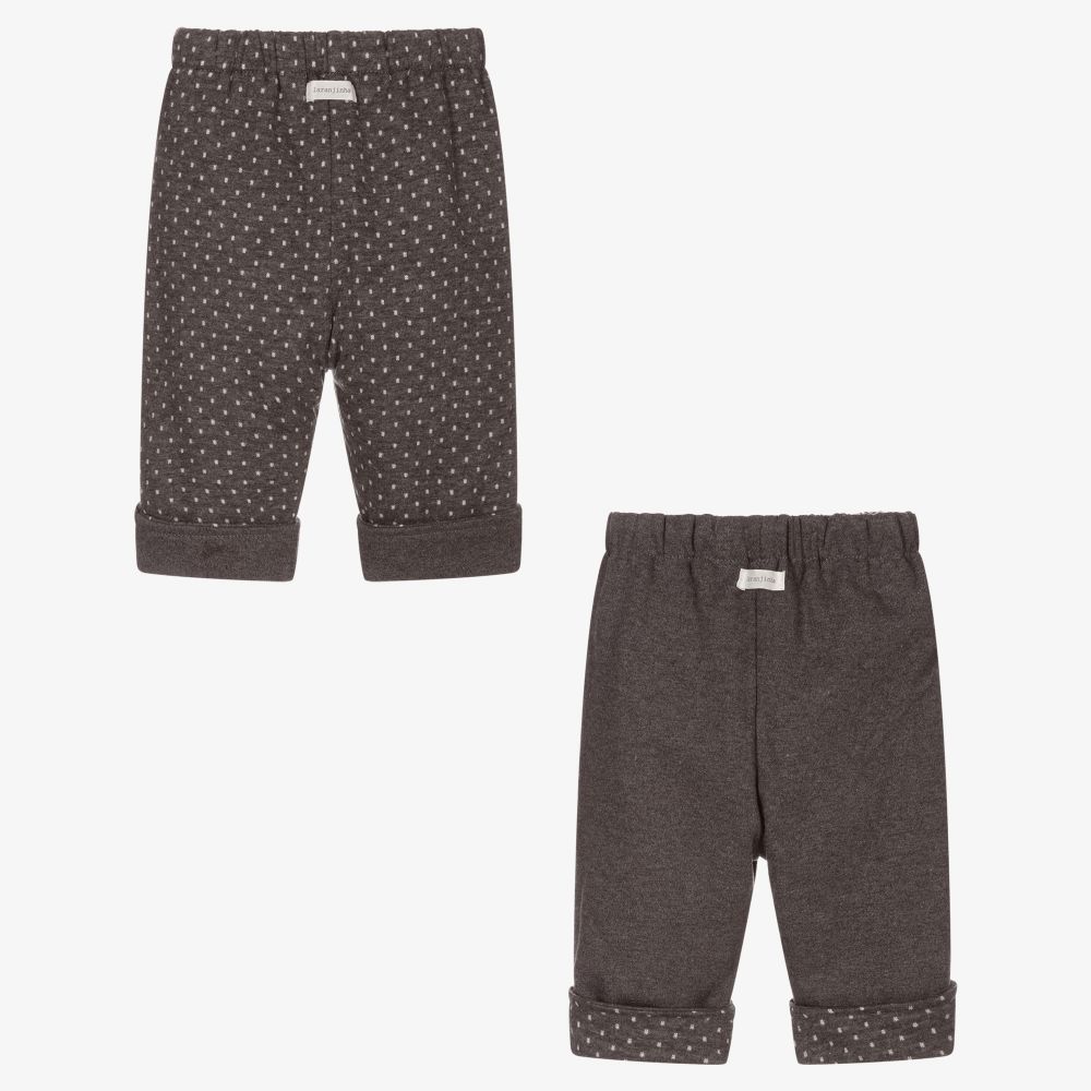 Laranjinha-Grey Reversible Baby Trousers | Childrensalon Outlet