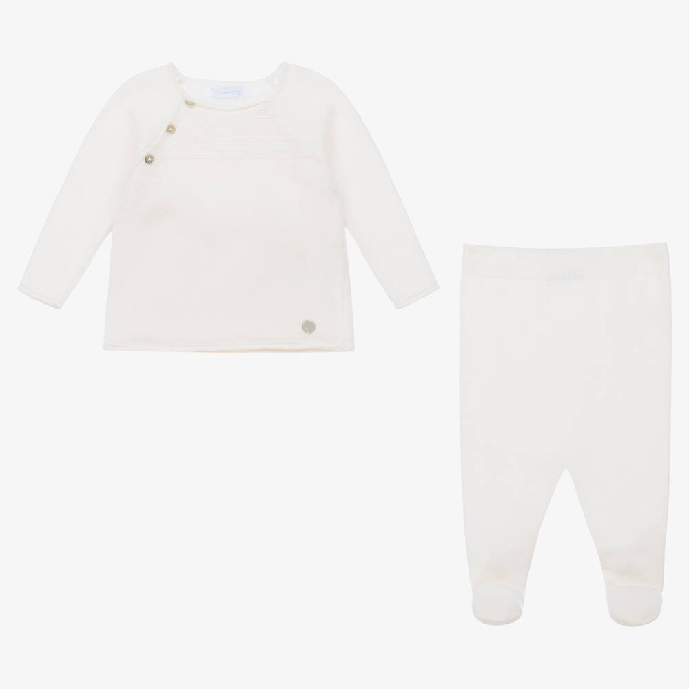 Laranjinha-Кремовый топ и штанишки из шерсти | Childrensalon Outlet