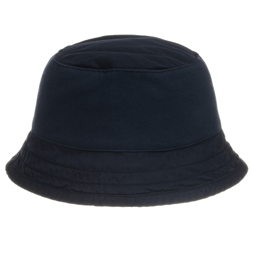 Laranjinha - Navy Blue Cotton Sun Hat | Childrensalon