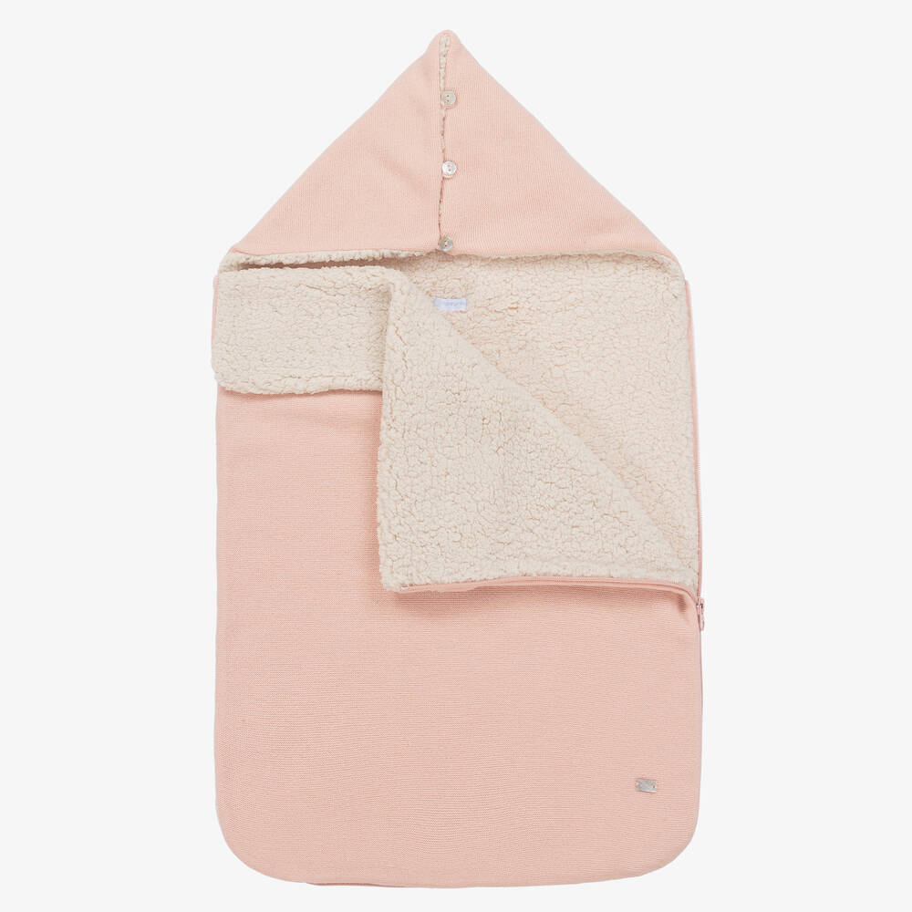 Шик от Laranjinha-Розовый шерстяной конверт (75см) | Childrensalon Outlet