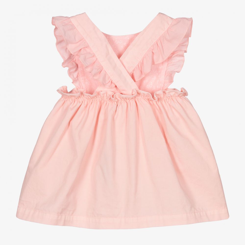 Pale pink pinafore dress top